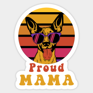Retro Proud mama dog lover shirt Vintage Sticker